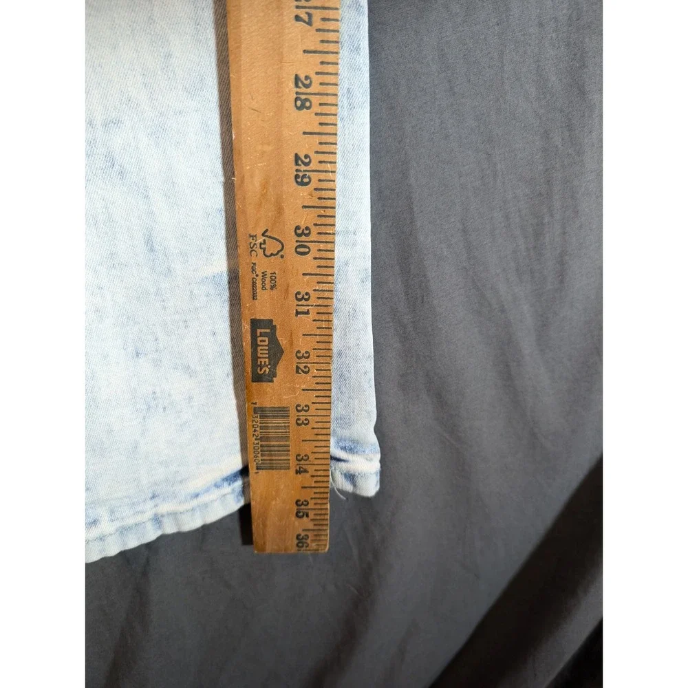 RUE 21 PREMIUM Mens Acid‎ Wash Distressed Skinny Jeans Size 30x32